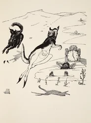 Old Man Kangaroo at five in the afternoon, illustration from “Just So Stories for Little Children” by Rudyard Kipling, published in London, 1951